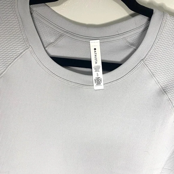 NWT Athleta Flurry Seamless Crewneck Top Gray Size XL - Picture 5 of 5